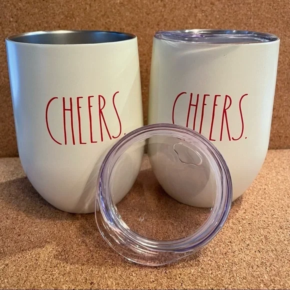 Rae Dunn Insulated “Cheers” Wine Tumblers - Picture 3 of 4